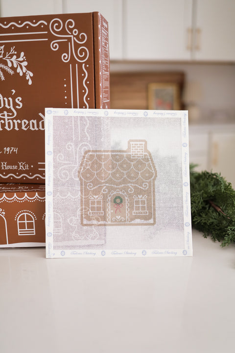 The Needlepoint Bundle - Gingerbread House Kit and Needlepoint Canvas